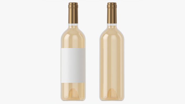 Wine Bottle Mockup 02 Model 3D .c4d .max .obj .3ds .fbx .stl .blend 
