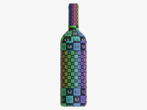Wine Bottle Mockup 02 Model 3D