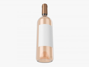 Wine Bottle Mockup 03 3D-Modell