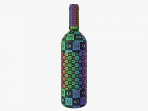 Wine Bottle Mockup 03 3D-Modell