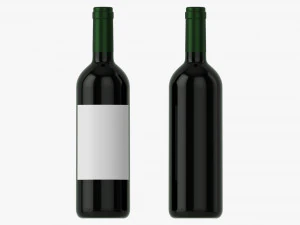 Мокап бутылки вина 03 красный 3D Модель