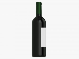 Wine Bottle Mockup 03 Red 3D Model