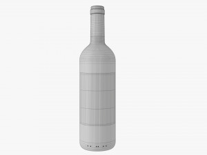 Wine Bottle Mockup 03 Red 3D Model