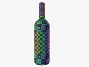 Wine Bottle Mockup 03 Red 3D Model