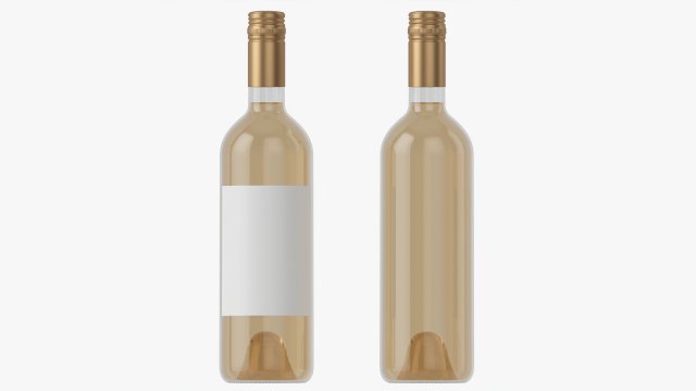 Wine Bottle Mockup 04 Screw Cap 3D Model .c4d .max .obj .3ds .fbx .stl .blend 