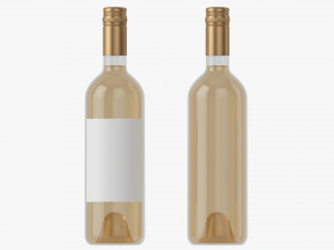Wine Bottle Mockup 04 Screw Cap 3D Модель