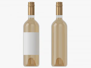 Мокап бутылки вина 04. Завинчивающаяся крышка 3D Модель