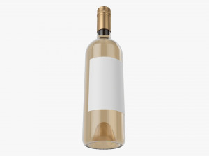 Wine Bottle Mockup 04 Screw Cap 3D Model