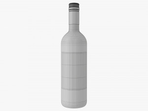 Wine Bottle Mockup 04 Screw Cap 3D Model