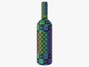 Wine Bottle Mockup 04 Screw Cap 3D Model