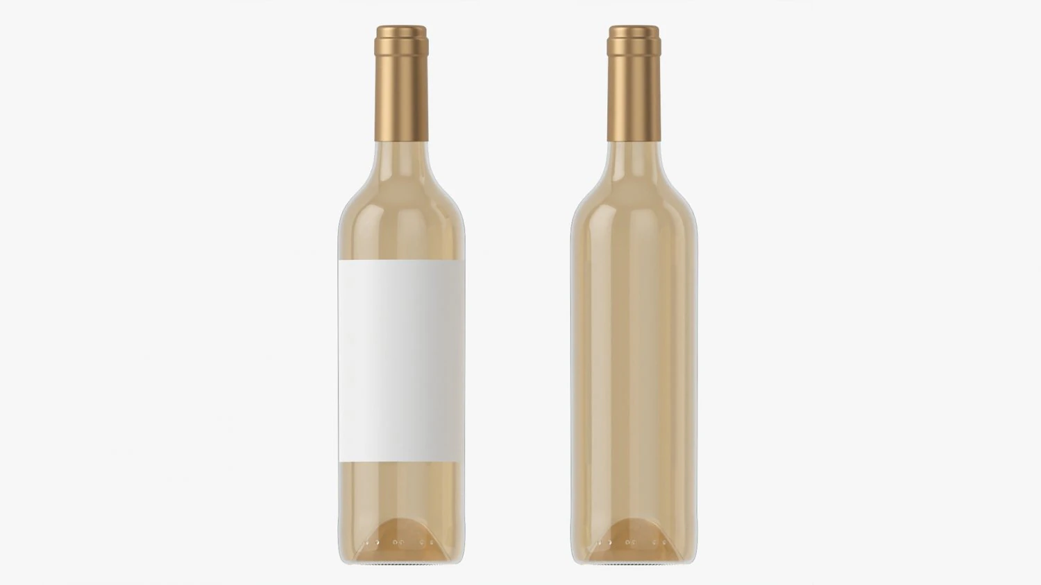 Wine Bottle Mockup 05 3D Model .c4d .max .obj .3ds .fbx .stl .blend 