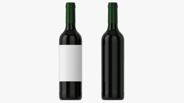 Wine Bottle Mockup 05 Red Modello 3D .c4d .max .obj .3ds .fbx .stl .blend 