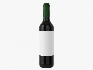 Wine Bottle Mockup 05 Red Modello 3D