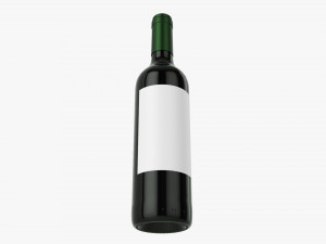 Wine Bottle Mockup 05 Red Modello 3D