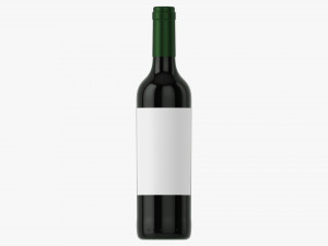 Wine Bottle Mockup 05 Red Modello 3D