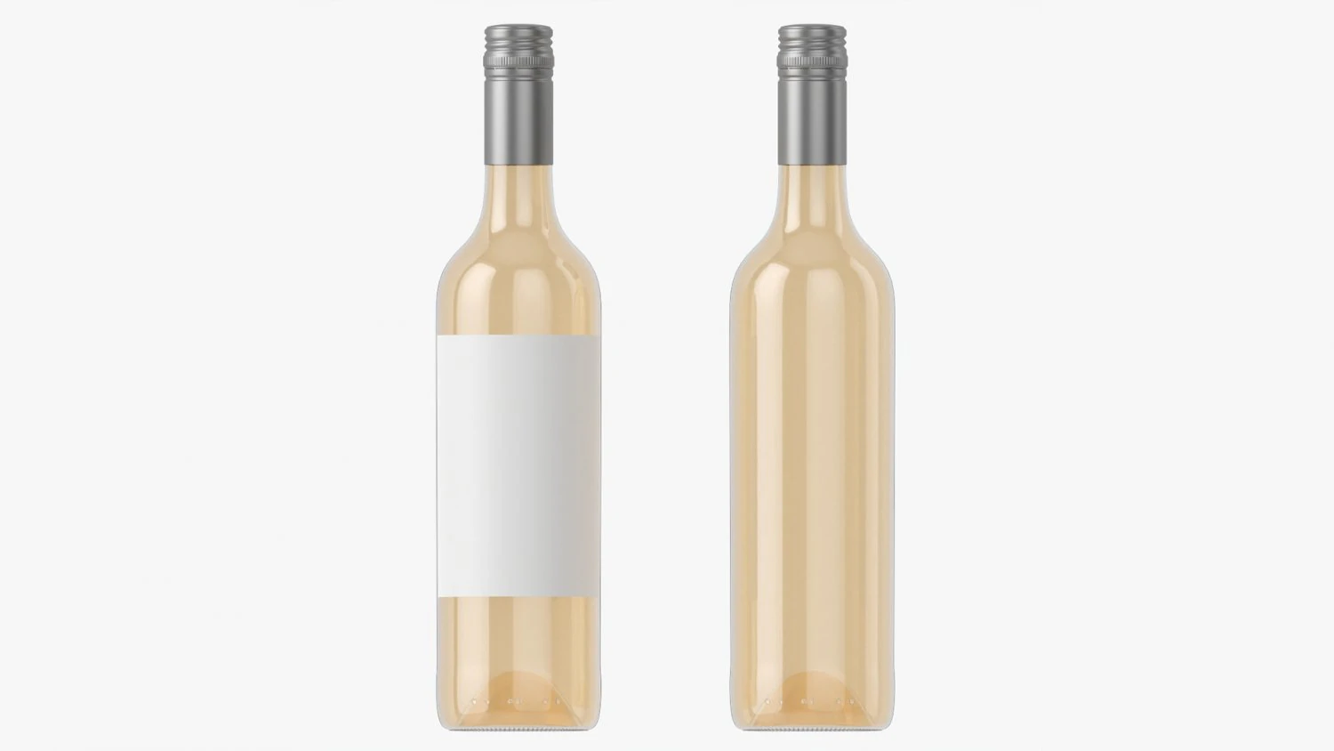 Wine Bottle Mockup 06 Screw Cap 3D Model .c4d .max .obj .3ds .fbx .stl .blend