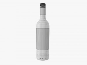 Wine Bottle Mockup 06 Screw Cap 3D-Modell