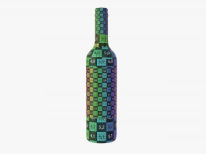 Wine Bottle Mockup 06 Screw Cap 3D Model