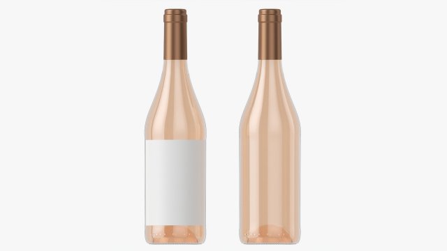 Wine Bottle Mockup 07 3D Model .c4d .max .obj .3ds .fbx .stl .blend 