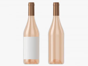 Мокап бутылки вина 07 3D Модель