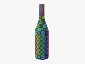 Wine Bottle Mockup 07 3D Model
