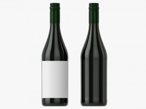 Wine Bottle Mockup 08 Screw Cap 3D Модель