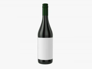 Wine Bottle Mockup 08 Screw Cap 3D Model