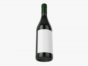 Wine Bottle Mockup 08 Screw Cap 3D 모델