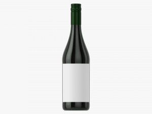 Wine Bottle Mockup 08 Screw Cap 3D 모델
