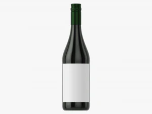 Wine Bottle Mockup 08 Screw Cap 3D Model