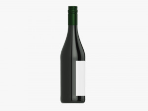 Wine Bottle Mockup 08 Screw Cap 3D 모델