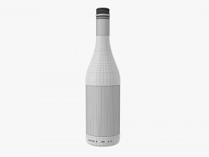 Wine Bottle Mockup 08 Screw Cap 3D 모델