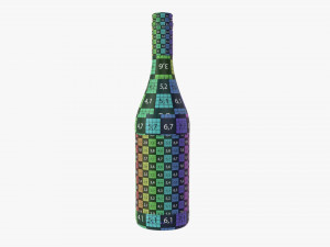 Wine Bottle Mockup 08 Screw Cap 3D 모델