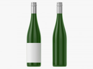 Wine Bottle Mockup 09 Screw Cap 3D Модель