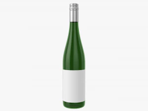 Wine Bottle Mockup 09 Screw Cap 3D Model