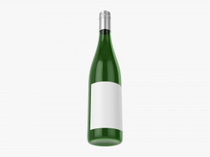 Wine Bottle Mockup 09 Screw Cap Modelo 3D
