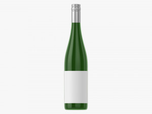 Wine Bottle Mockup 09 Screw Cap Modelo 3D