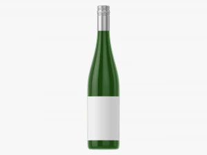 Wine Bottle Mockup 09 Screw Cap 3D Model