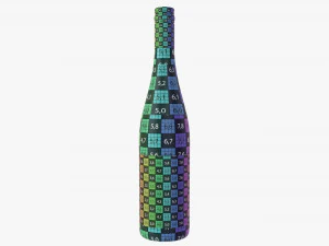 Wine Bottle Mockup 09 Screw Cap 3D Model