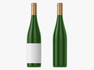 Мокап бутылки вина 10 3D Модель