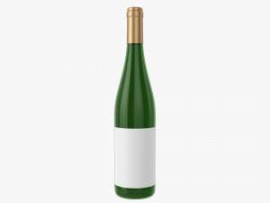 Wine Bottle Mockup 10 3D Model