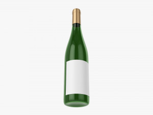 Wine Bottle Mockup 10 3D Model