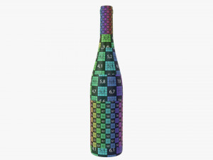 Wine Bottle Mockup 10 3D Model