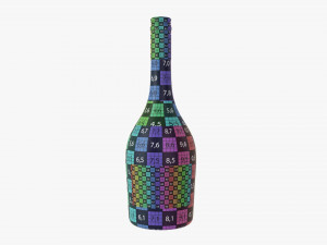 Wine Bottle Mockup 11 Screw Cap 3D Model