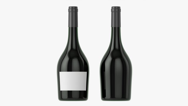 Wine Bottle Mockup 12 Modelo 3D .c4d .max .obj .3ds .fbx .stl .blend 