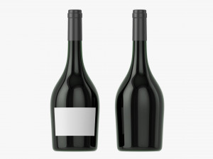 Wine Bottle Mockup 12 3D Модель