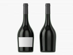 Мокап бутылки вина 12 3D Модель
