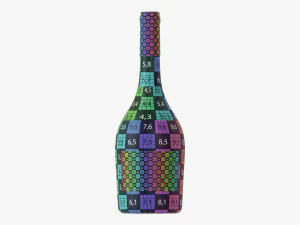 Wine Bottle Mockup 12 3D Model