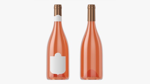 Wine Bottle Mockup 13 3D Model .c4d .max .obj .3ds .fbx .stl .blend 