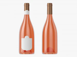 Мокап бутылки вина 13 3D Модель